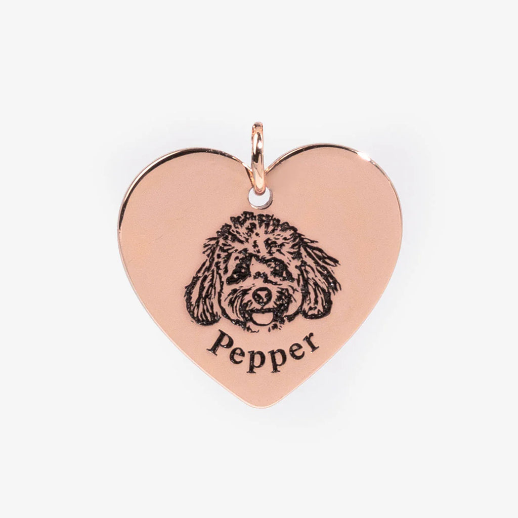 Pet Face Heart Pendant