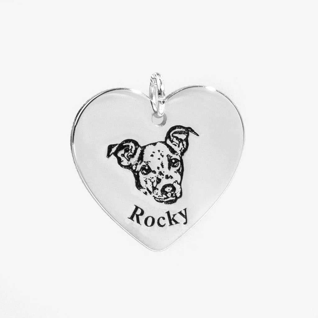 Pet Face Heart Pendant