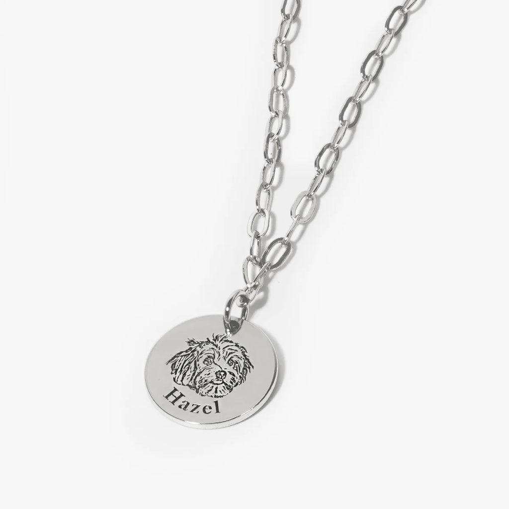 Paperclip Pet Face Necklace